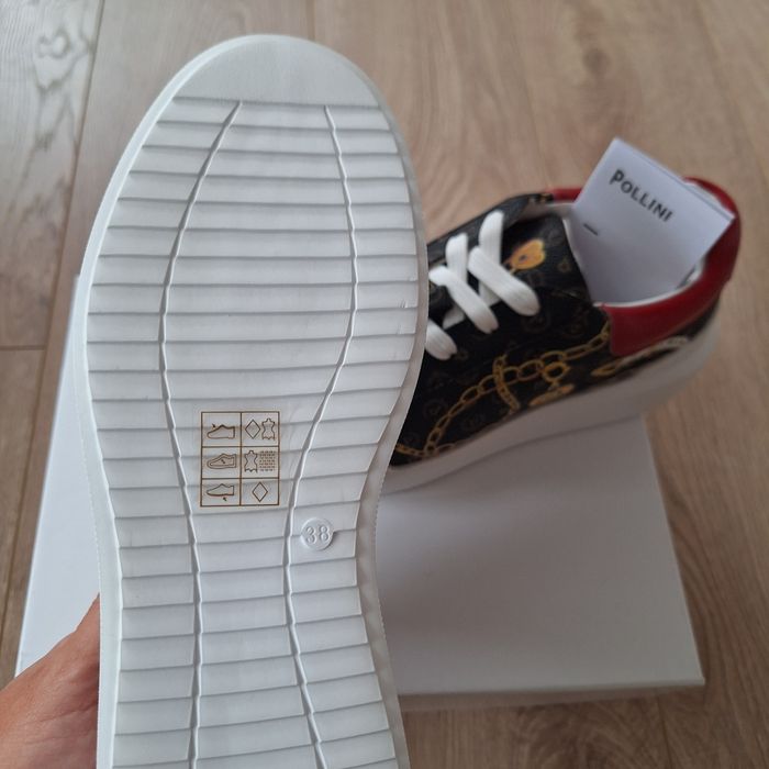 Нови! Сникърси Pollini - 38 EU, естествена кожа