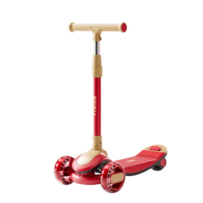 Trotineta premium Scooter 2-10 ani, crem si visiniu