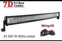 Led bar 7D 80cm curbat 405w