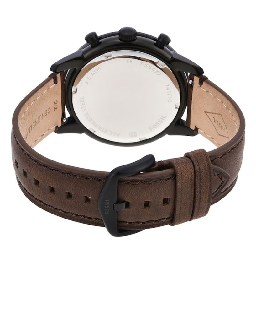 Часовник Fossil FS347 с кожена каишка Хронограф