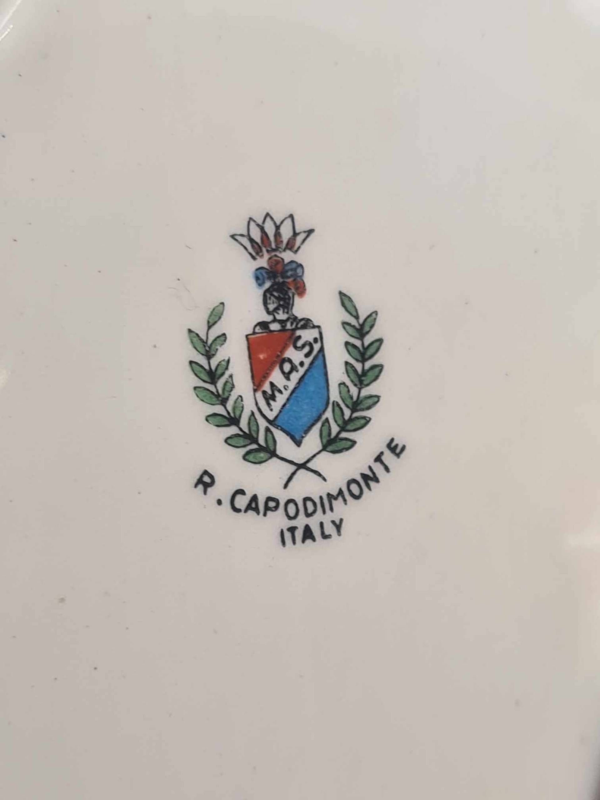 Bomboniera din portelan si argint R. Capodimonte Italia