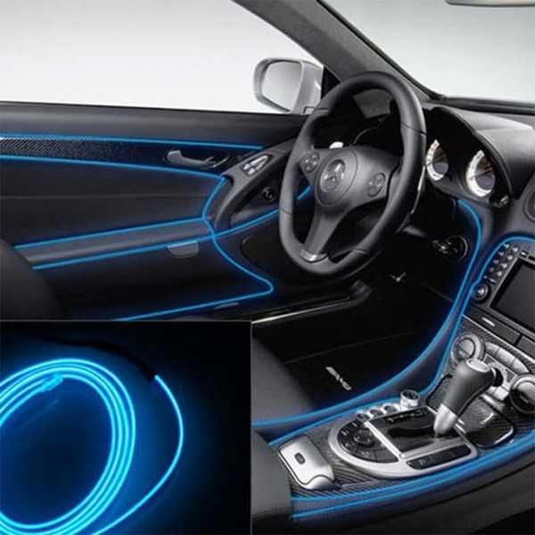 LED неонова лента Automat, Интериорна лента за кола, 12V, Бял, 3 м