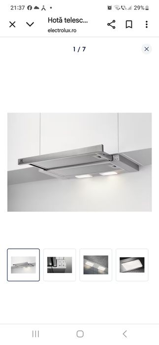 De vanzare hota telescopica electrolux 60 cm argintiu in stare perfect