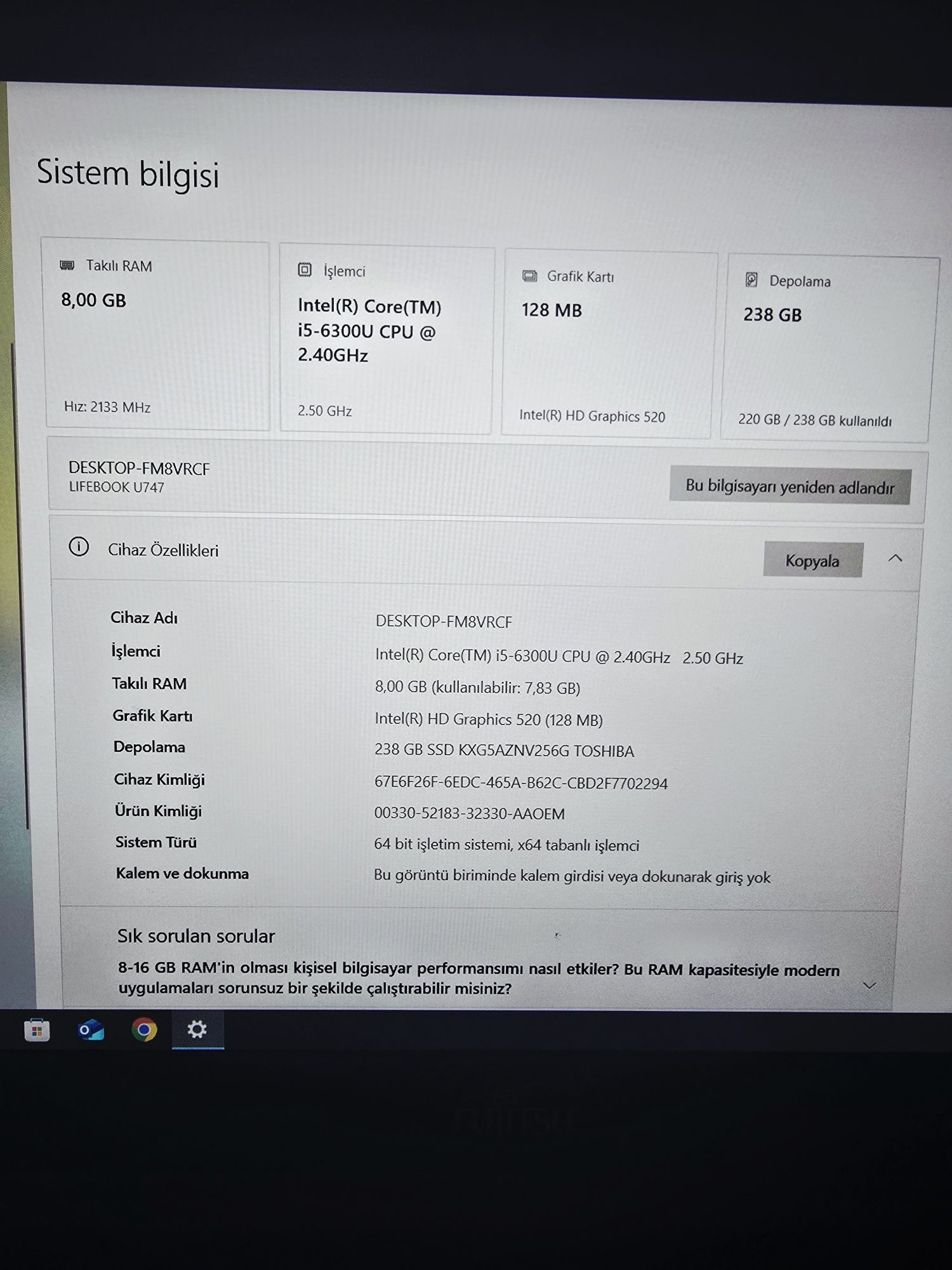 Fujitsu Лаптоп като нов