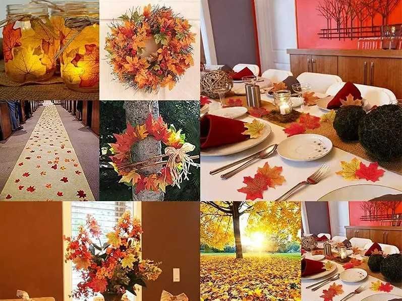 Set 100 Frunze artificiale decor / ghirlande / pelerina din frunze