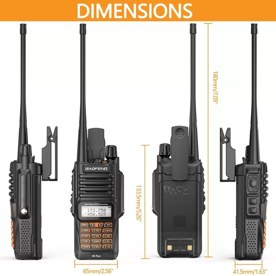 Baofeng UV-9R PLUS 10W, WALKIE-TALKIE 4800mAh