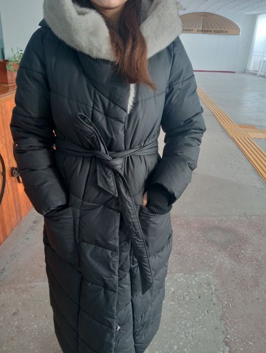 Пуховик с норковым копюшоном