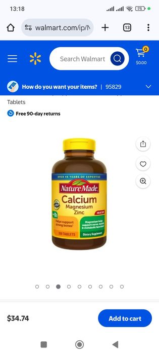 Кальций, магний, цинк,Д3 комплекс от Nature made. 330 таблеток.