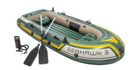 Barca gonflabila Intex Seahawk 3, pompa+vasle, 2.95mx1.37m - 360kg max