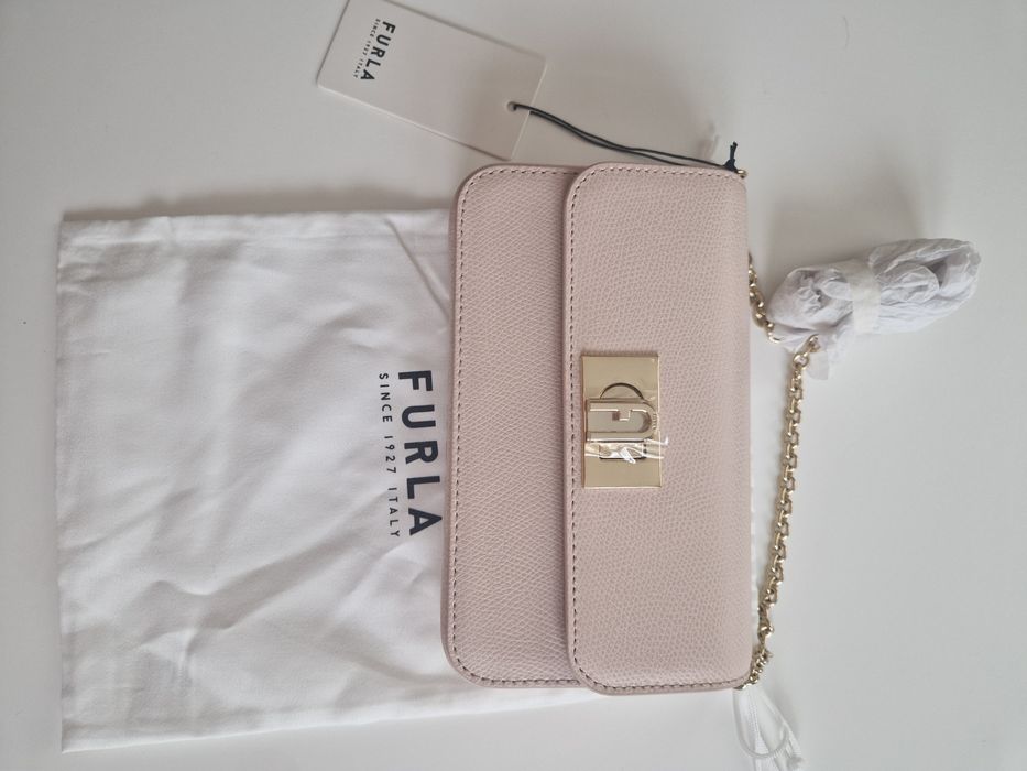 Чанта Furla бледо розово