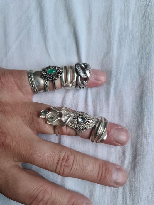 N Lot 7 inele superbe dama argint 925,marcate testate și verificate