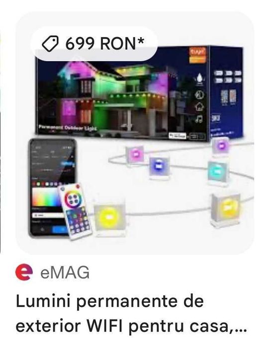 Lumini inteligente 30 metri wifi Google Alexa