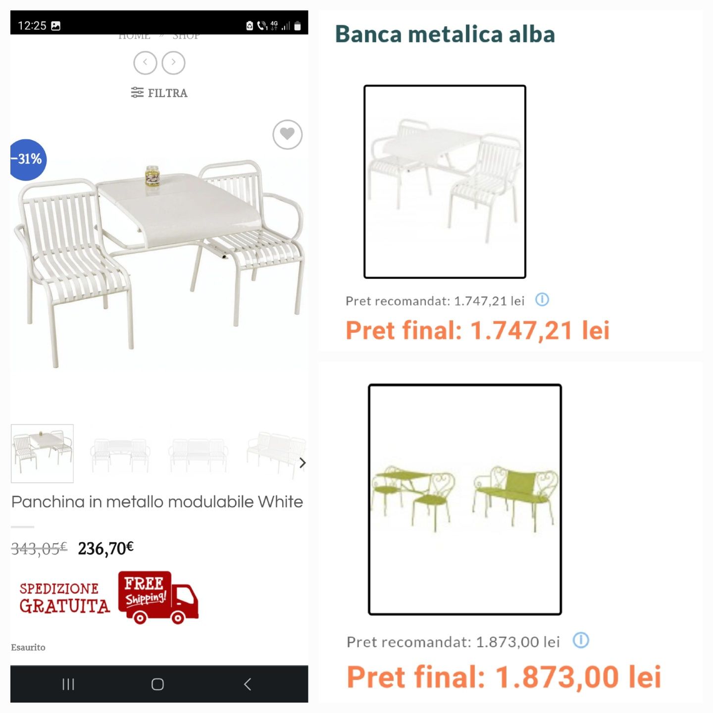 set scaune banca masa gradina cafea fier forjat terasa masuta taburet