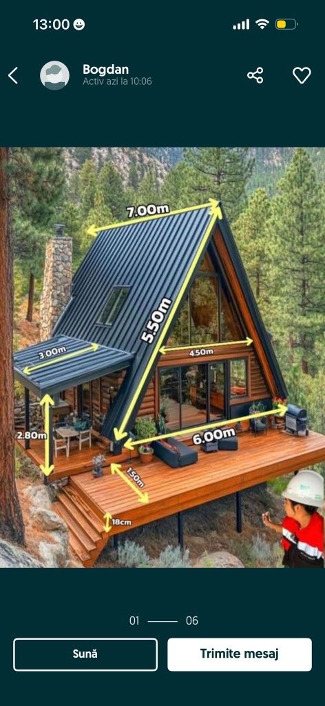 Cabane case din lemn