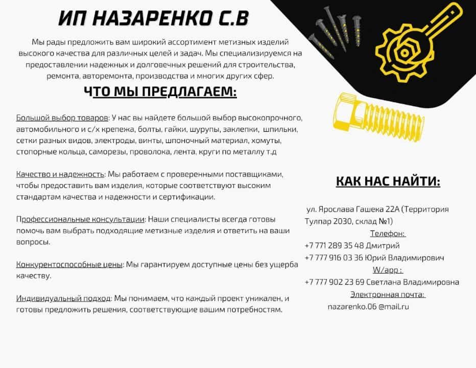 Метизная продукция.