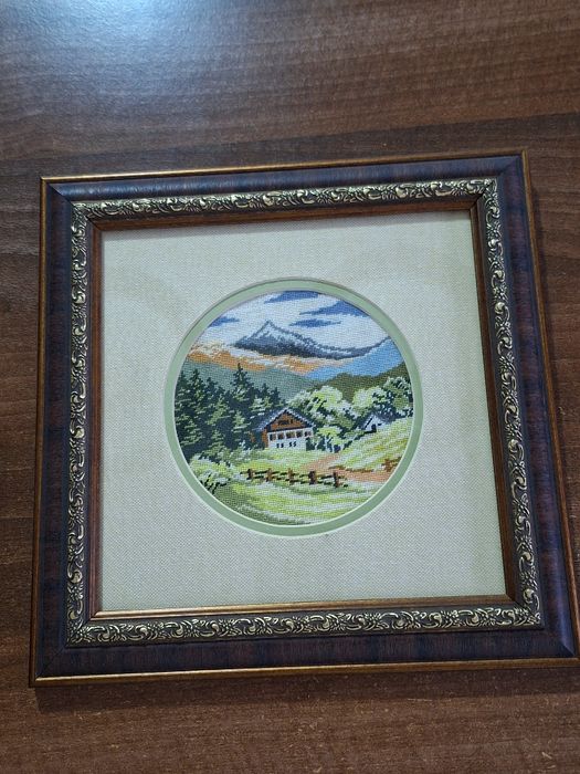 Goblen 4 Anotimpuri ,cusut cu punct mic,diagrama.