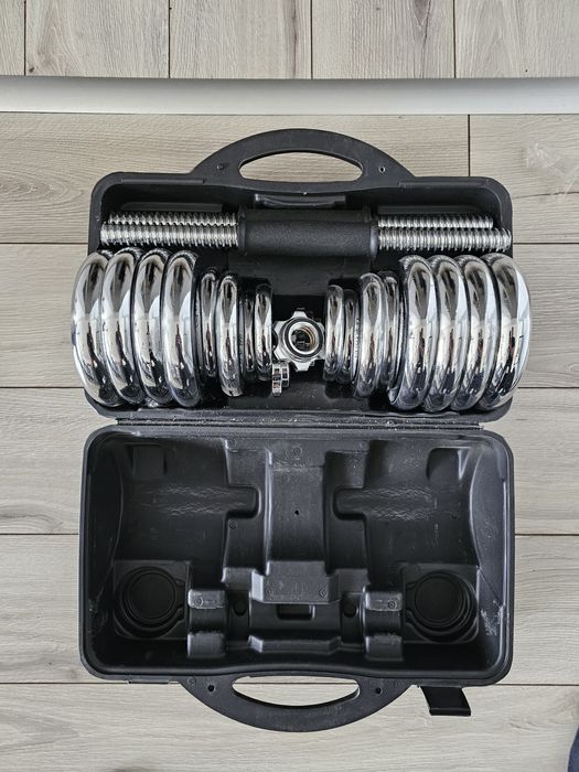 Set Gatere GymBeam 30kg reglabile/ bara greutăți
