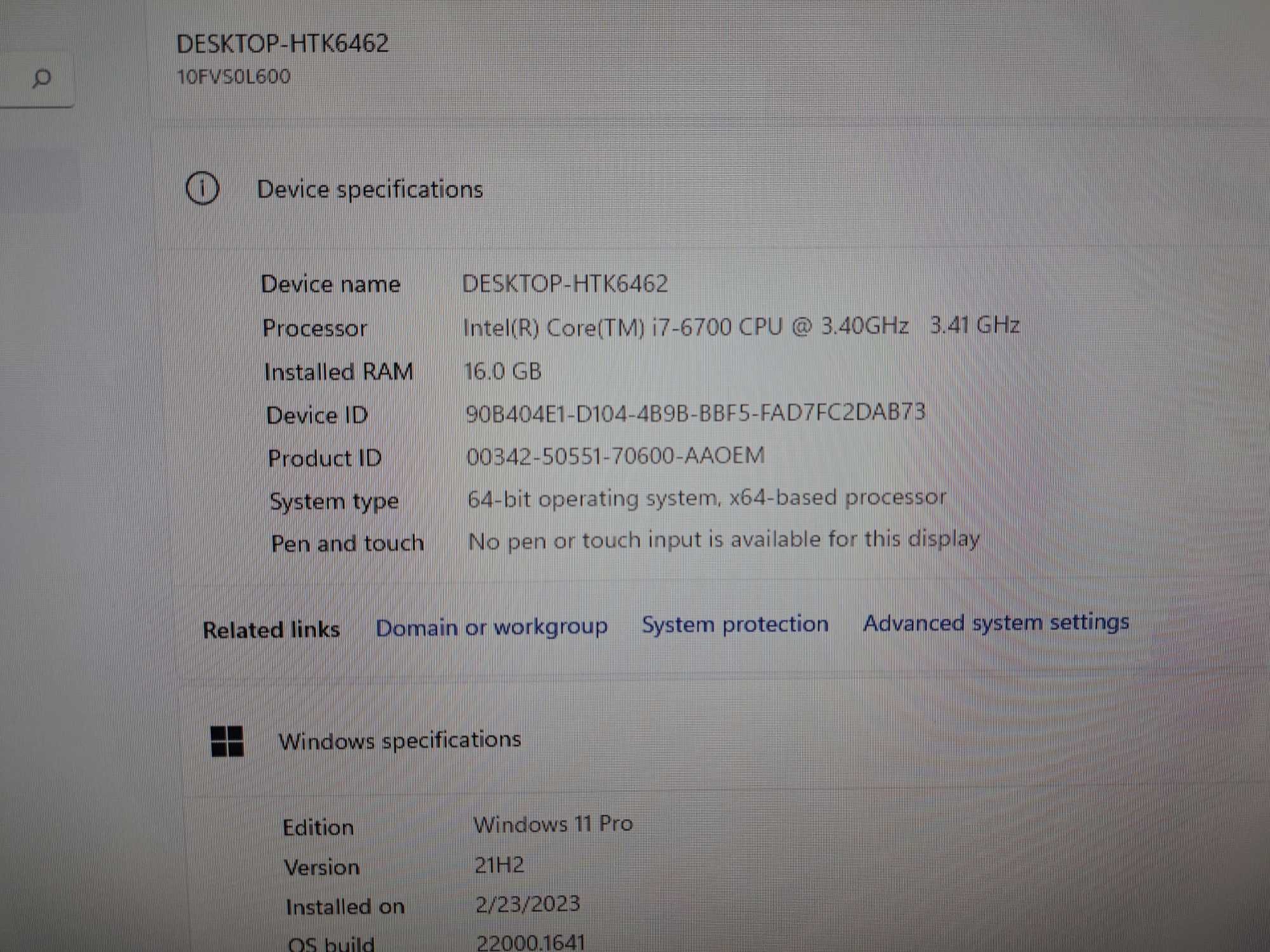 PC Lenovo gaming office i7 6700 16 GB DDR4 video nVIDIA 4 GB GDDR5 SSD