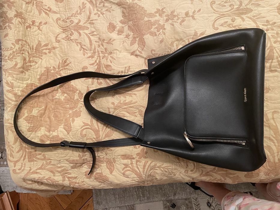 Geanta neagra de piele