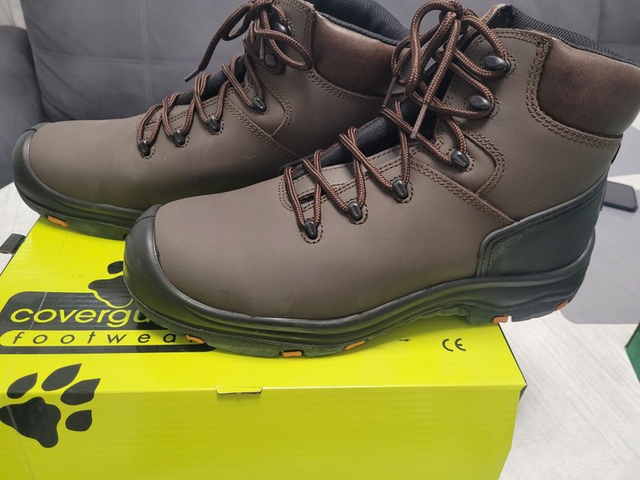 Работни обувки боти,  кожа кафяви Coverguard