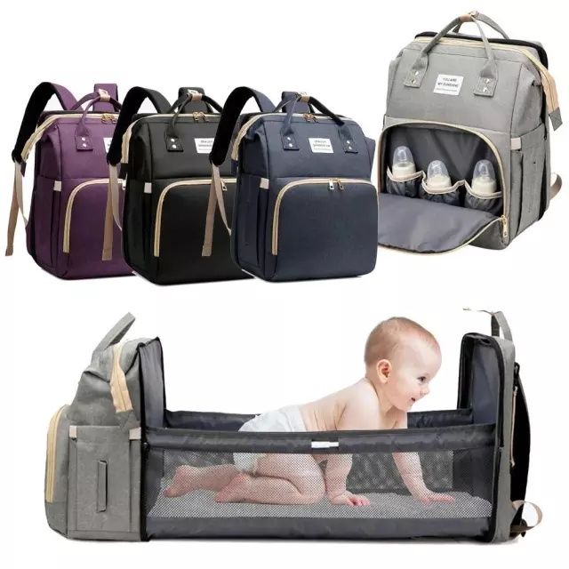 2 в 1 бебешка чанта, раница за бебешка количка, кошара, повивалник