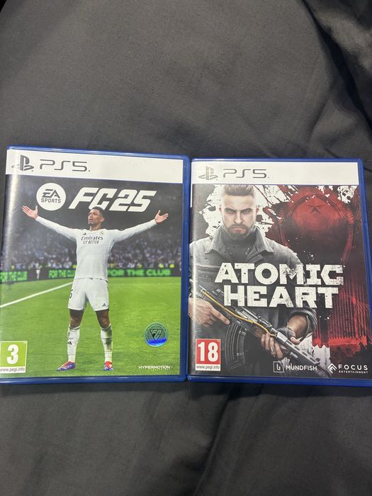 диски на ps5. fc25,atomic heart