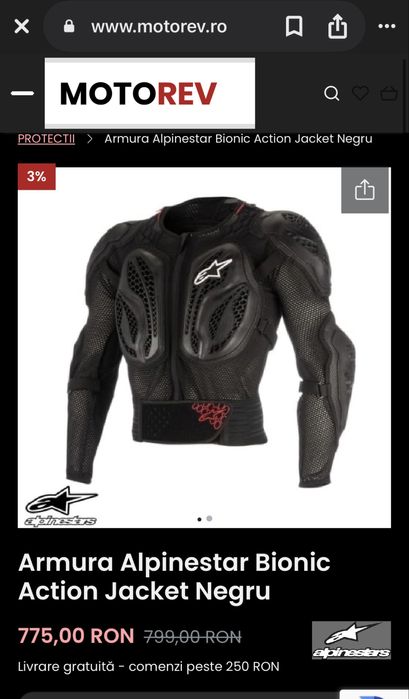 Armură moto Alpinestars bionic action