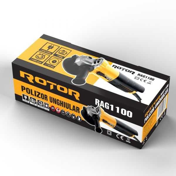 Flex Polizor unghiular ROTOR RAG1100, 1100W, Diametru 125 Garantie