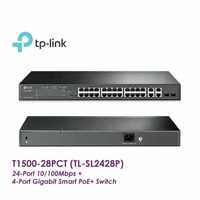 24 портовый гигабитный управляемый PoE switch TP-Link TL-SG2428P