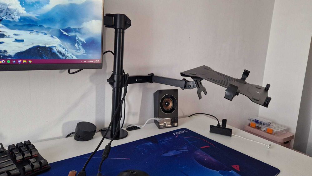 Suport dual pentru monitor si laptop