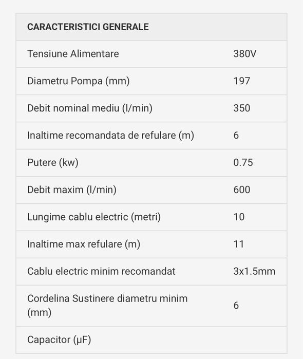 Pompa sumersibila
