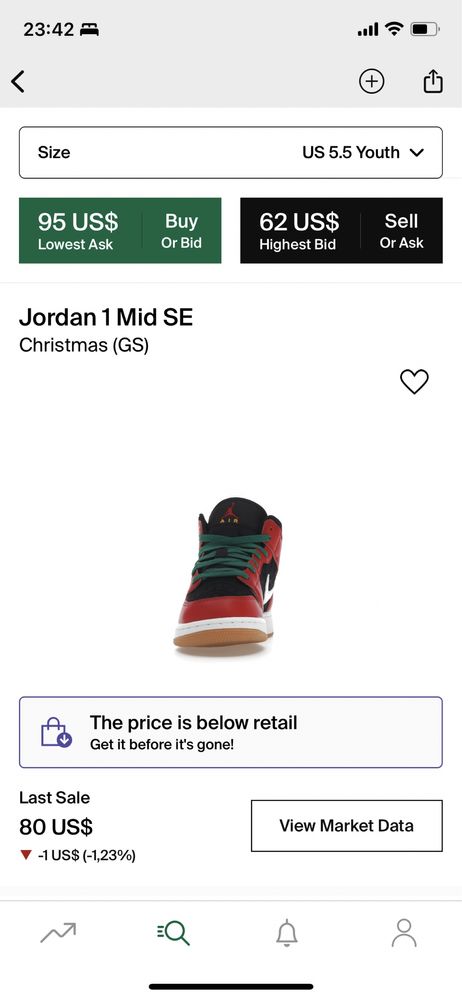 Jordan 1 Mid Christmas GS