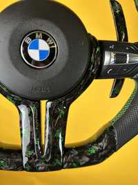 Volan BMW Carbon cu Led încălzire seria F15/F20/30/8040 by NXS Carbon
