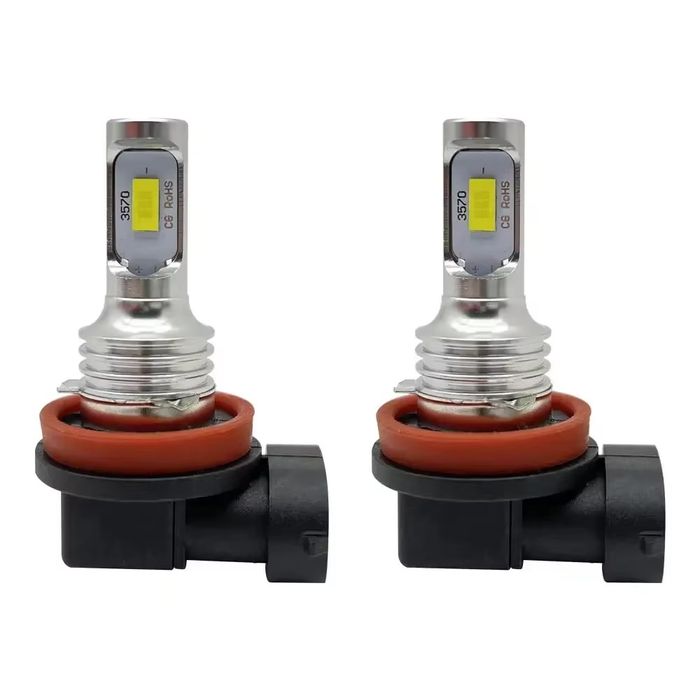 2 БРОЯ LED Диодни крушки H11 H8 100W 12V +100% повече светлина