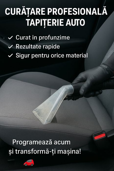 Curățare profesională tapițerie auto