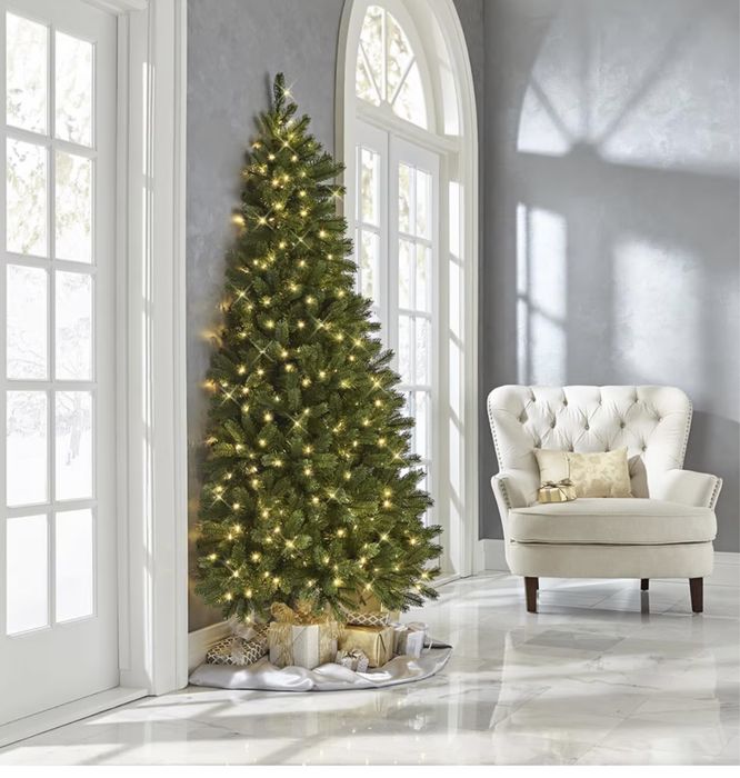 Изкуствена елха Dakota Half 180см + метална стойка