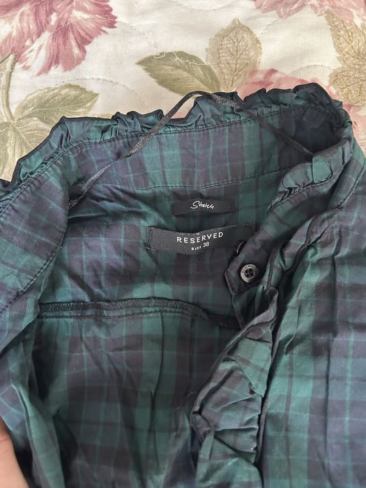 Camasa Reserved in carouri englezesti cu tunica si broderie