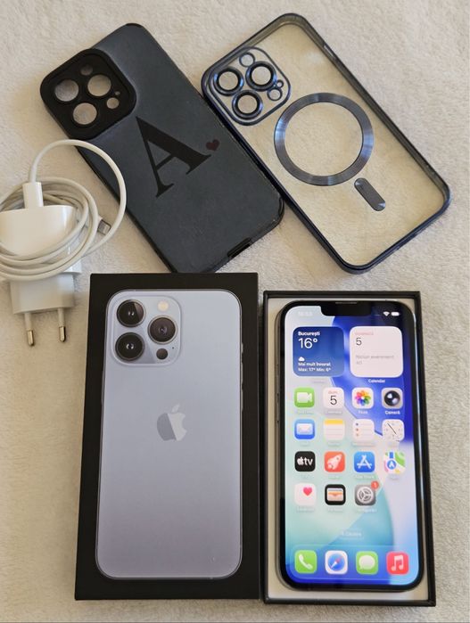 iPhone 13 Pro, Sierra Blue, 128 Gb, FULL BOX, CA NOU