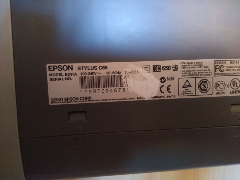 Цветной принтер Epson Stylus C65