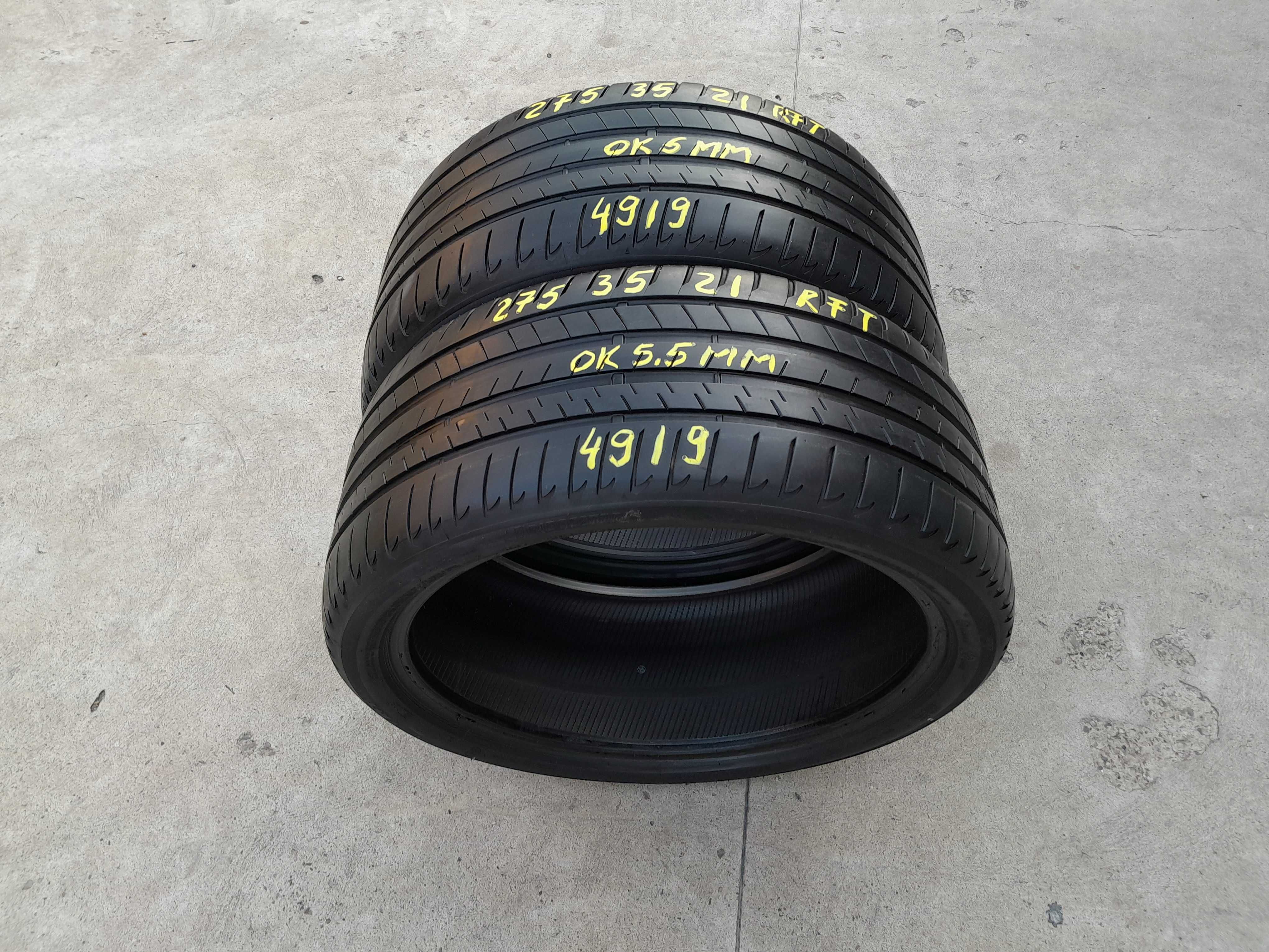 Doua anvelope vara 275 35 21 bridgestone alenza 001 run flat dot 4919