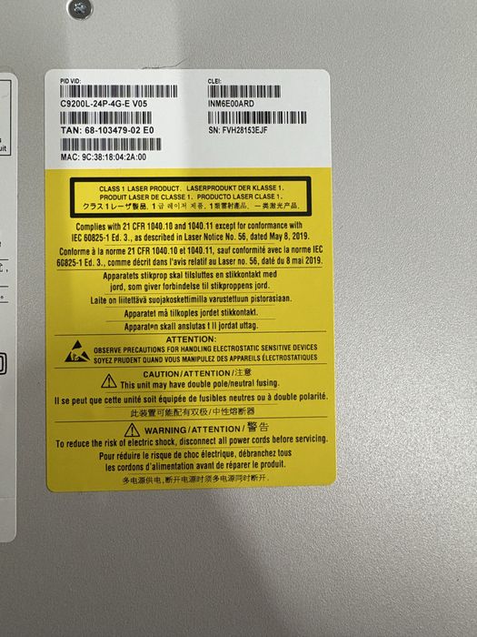 Switch Cisco C9200L-24P-4G-E Poe Plus