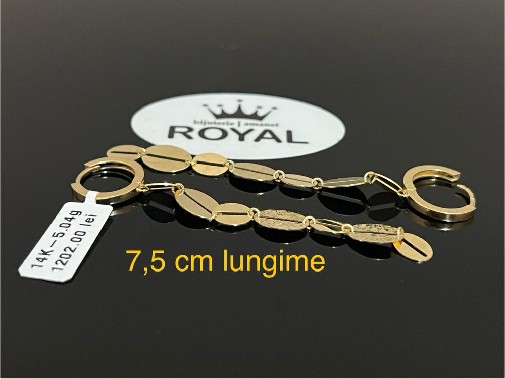 Bijuteria Royal CB : Cercei lungi aur 14k 5,04 grame