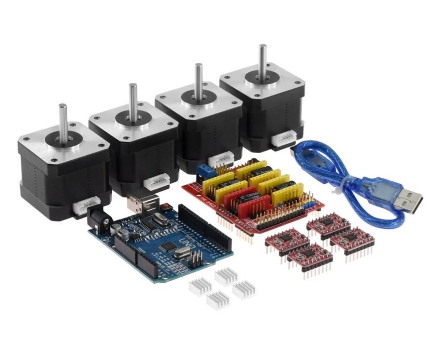 Arduino CNC/imprimanta 3D cu 4 motoare și drivere