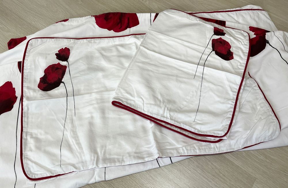 Set John Rocha cearsaf pilota + 2 fete perna king size cu maci