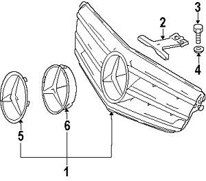 Емблема за решетка за Мерцедес Cкласа  W204
