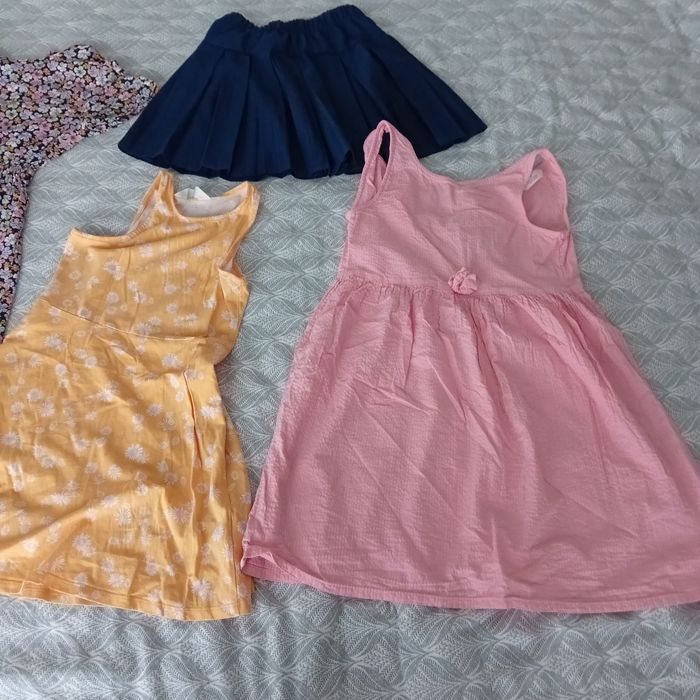 Set lot 4 rochite fata fetita 8 9 ani 134 fusta fustita vara toamna