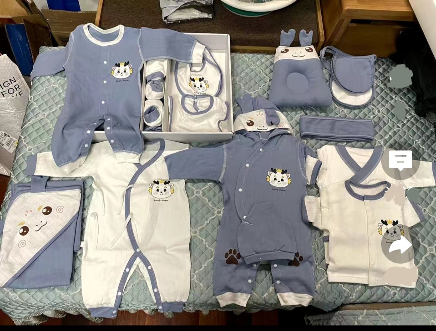Набор вещей для новорождённых малышей (26 предметов)