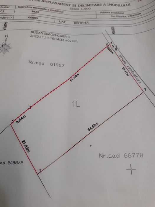 Teren intravilan, Bistrița, Subcetate, str. M. Corvin,imag.1