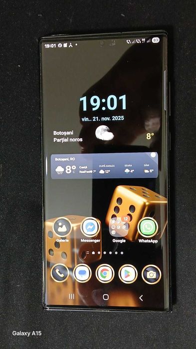 Samsung S22 ultra 256Gb, 12Gb black, android 16, impecabil