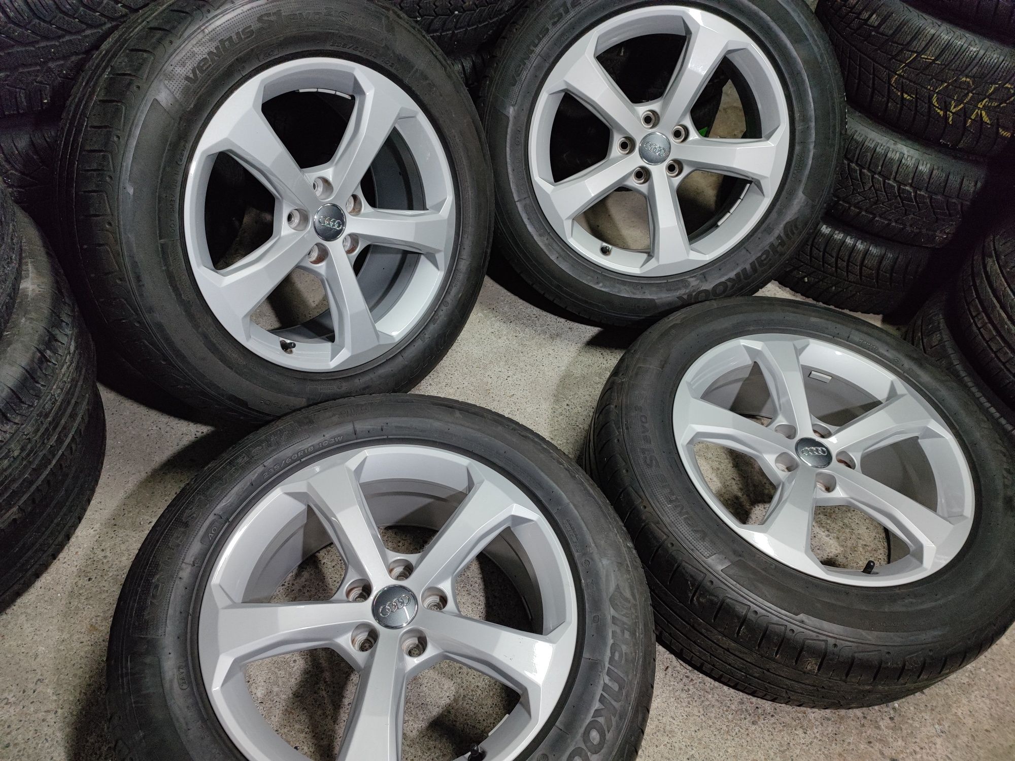 Jante originale Audi Q5 FY/8R Q3 A4 A6 235 60R18 Hankook vară 2017